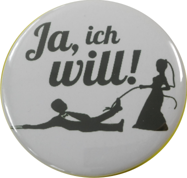 Ja, ich will Badge white